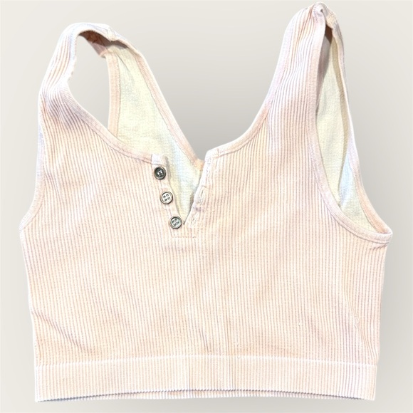 By Together Pink Ribbed Crop Top - Picture 2 of 8
